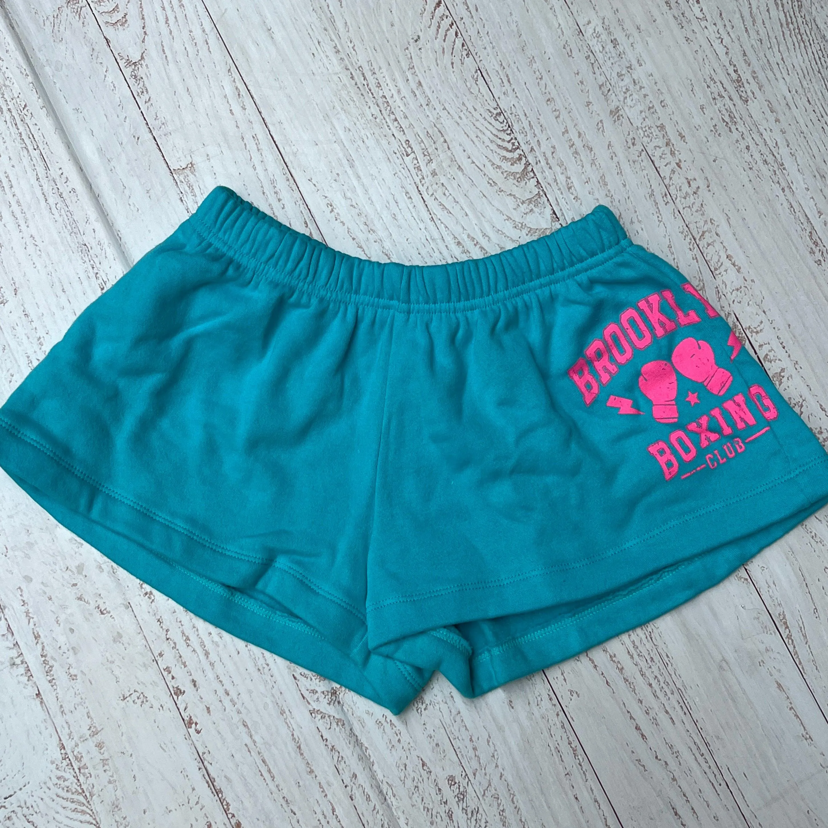 Tween Bottoms | Shorts: Brooklyn Boxing - Aqua | Flowers by Zoe