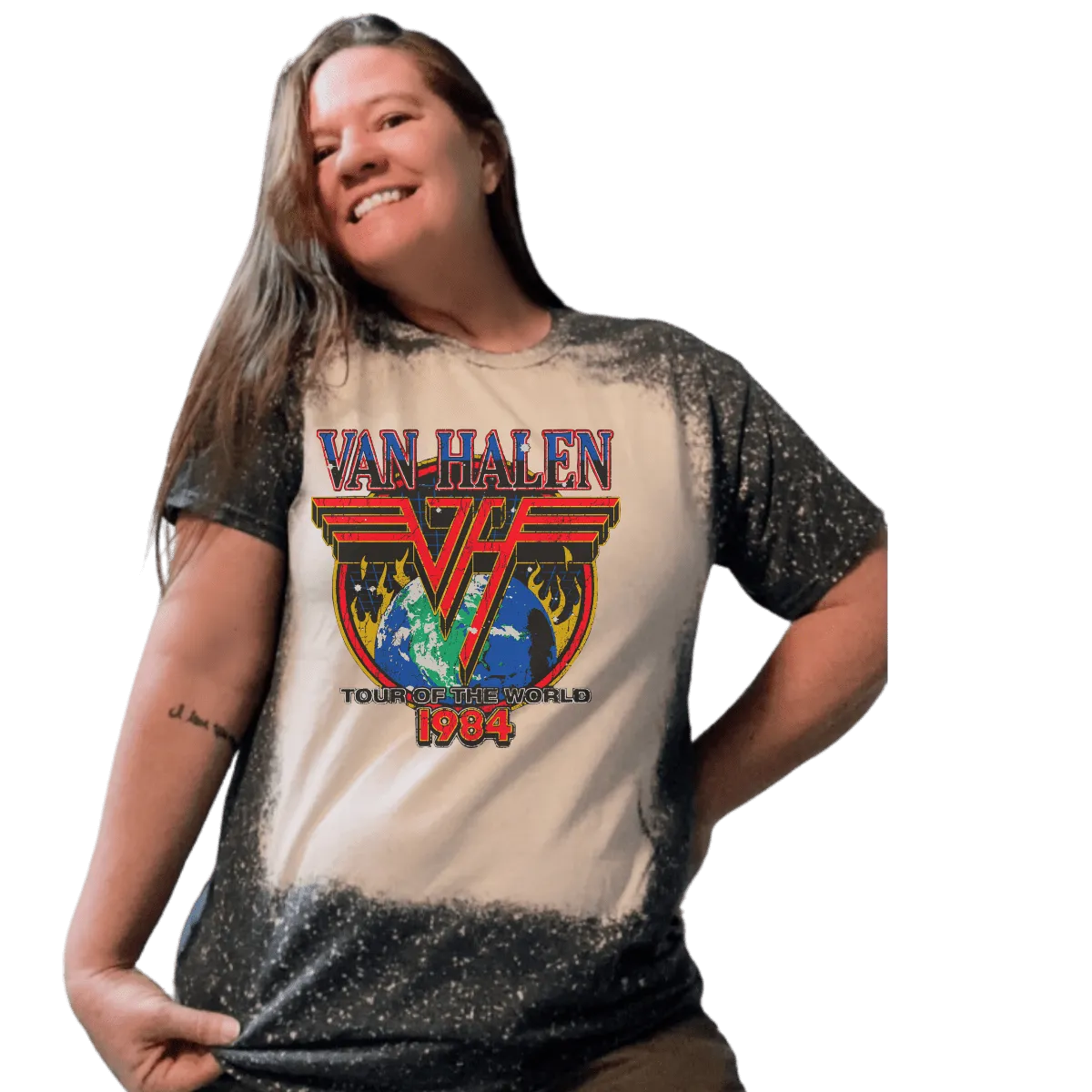 Van Halen Band 1984 Vintage Retro Bleached T-Shirts