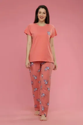 Velure Casual Floral Print Night Suit