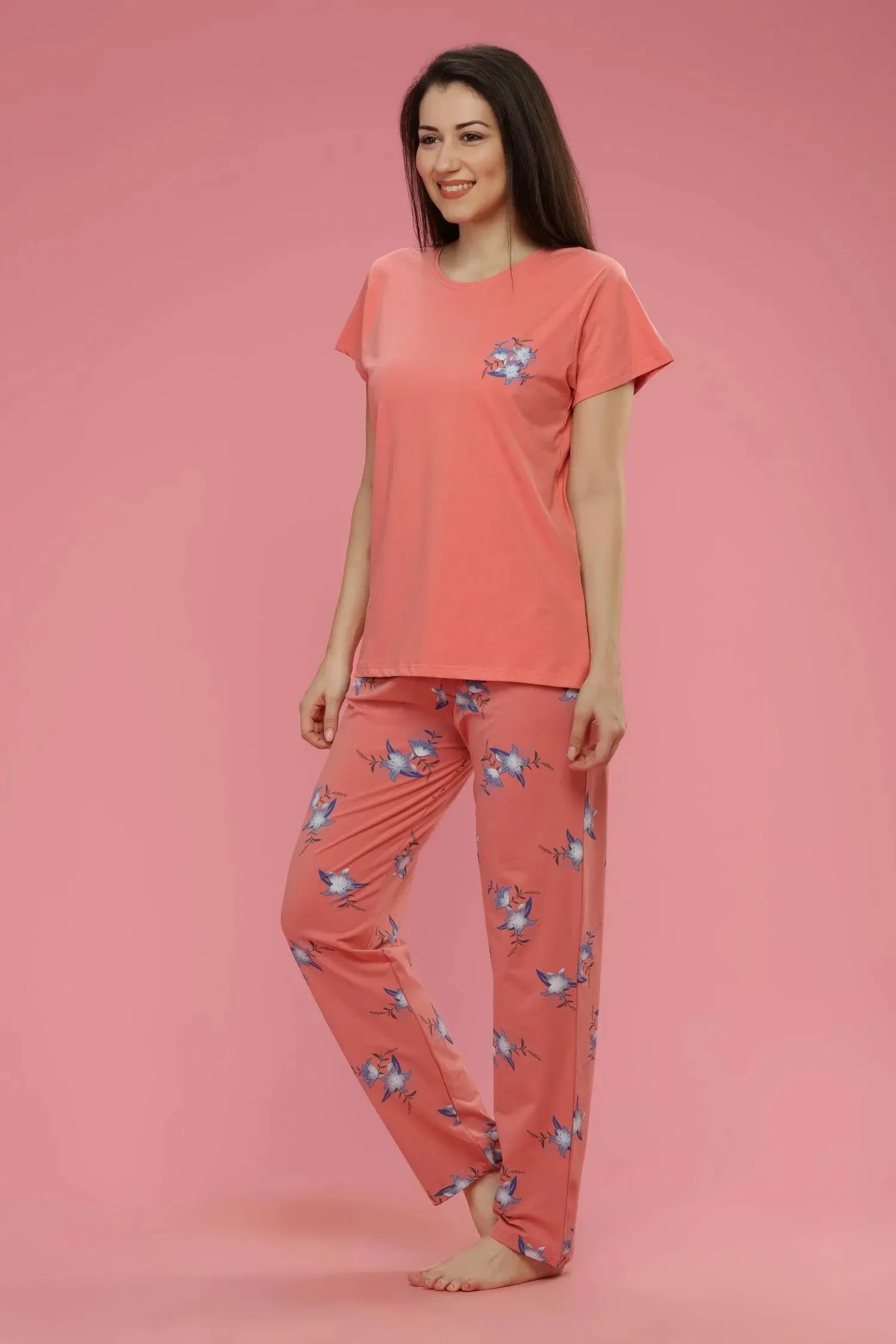 Velure Casual Floral Print Night Suit