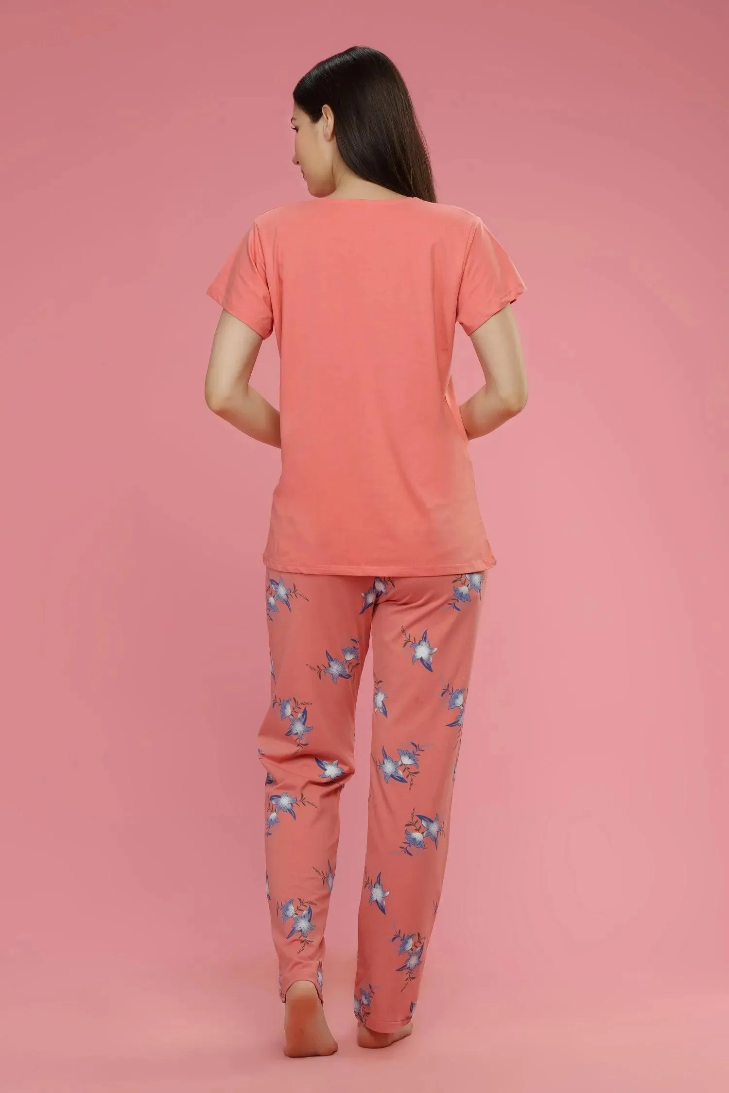 Velure Casual Floral Print Night Suit