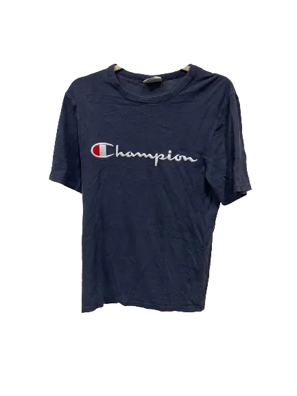 Vintage Champion Classic Logo Blue T-Shirt Small