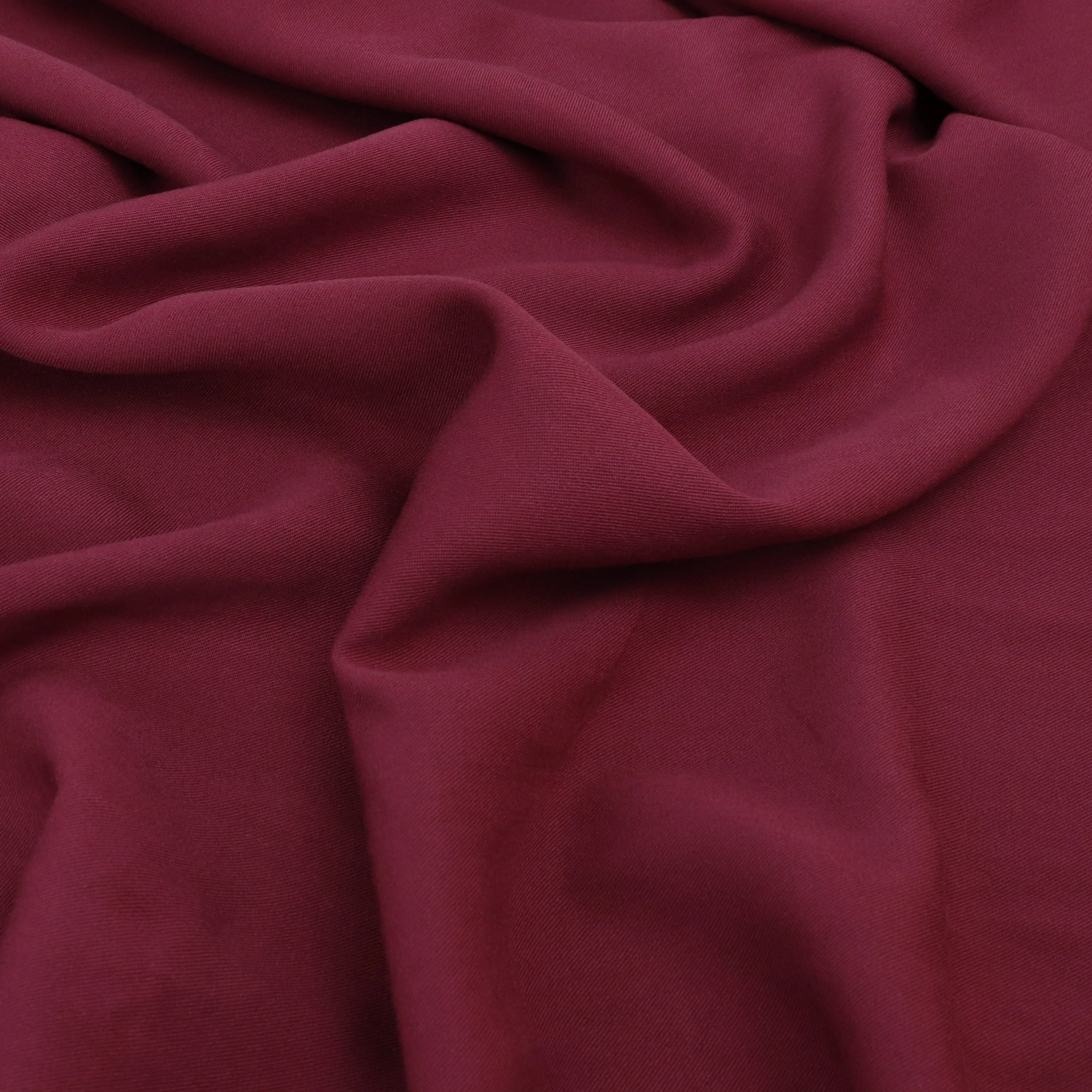 Viscose Twill - Burgundy Red - END OF BOLT 75cm