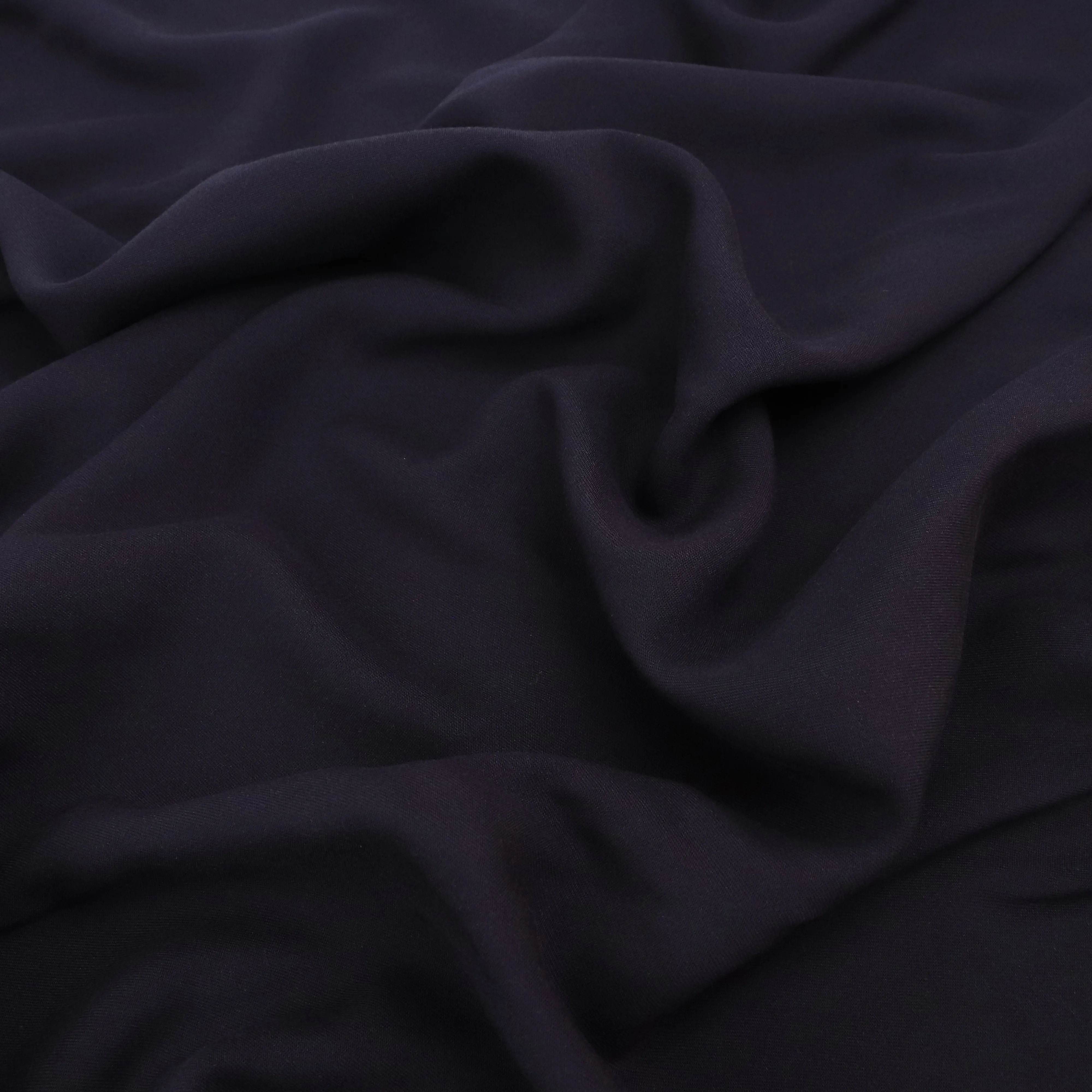 Viscose Twill - Navy Blue - END OF BOLT 44cm