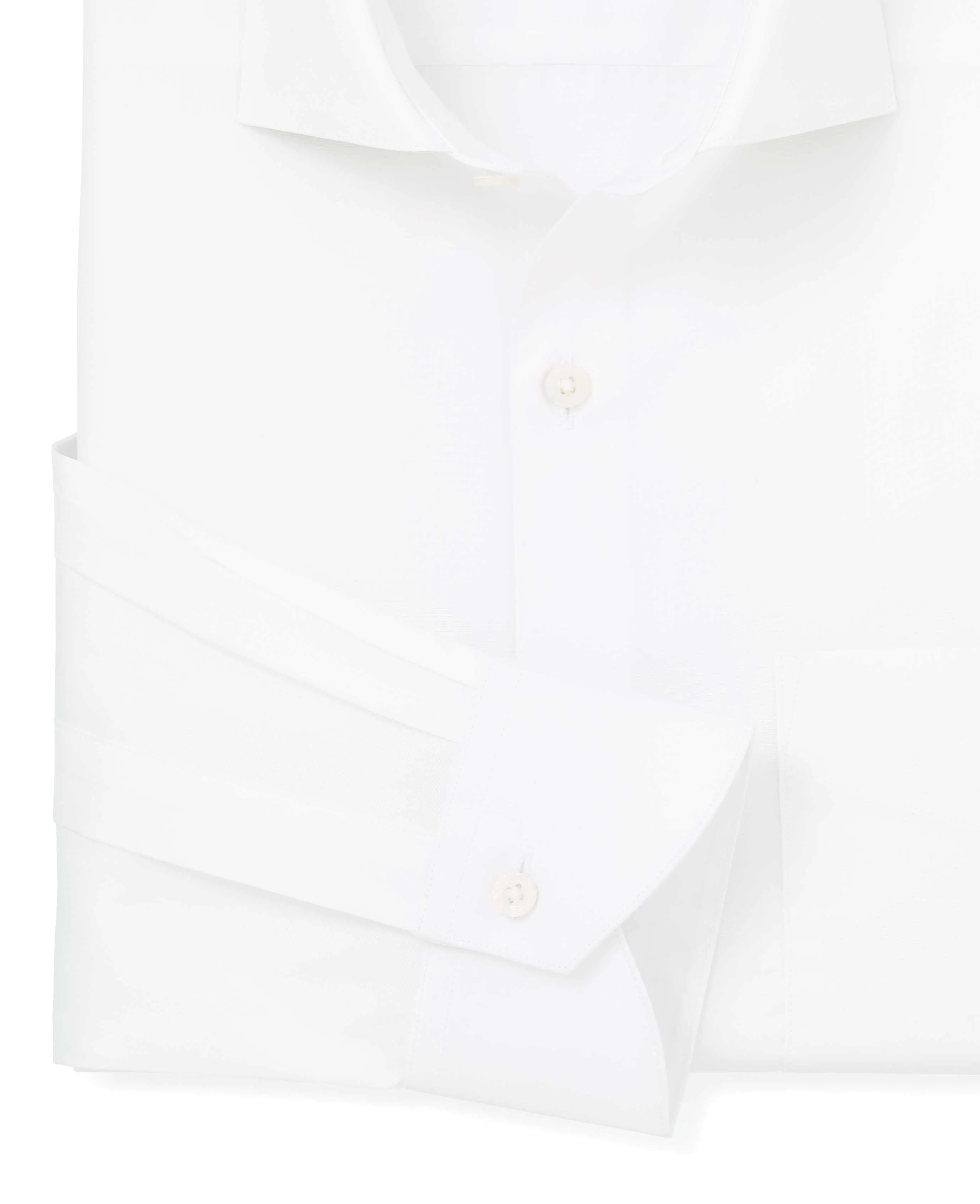 White Poplin Classic Fit Formal Shirt - Single Cuff