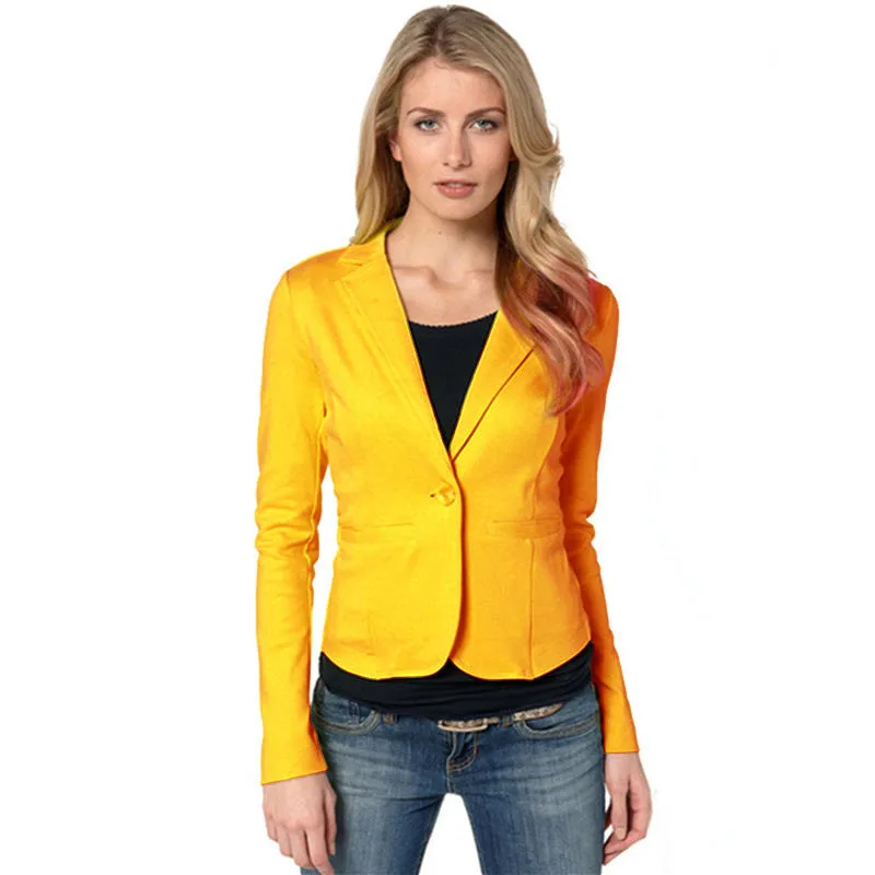 Women Trendy Casual Blazer ins Europe Elegant Thin Outerwear