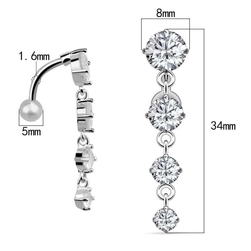 Women's 316L Surgical Steel Belly Piercing Jewelry