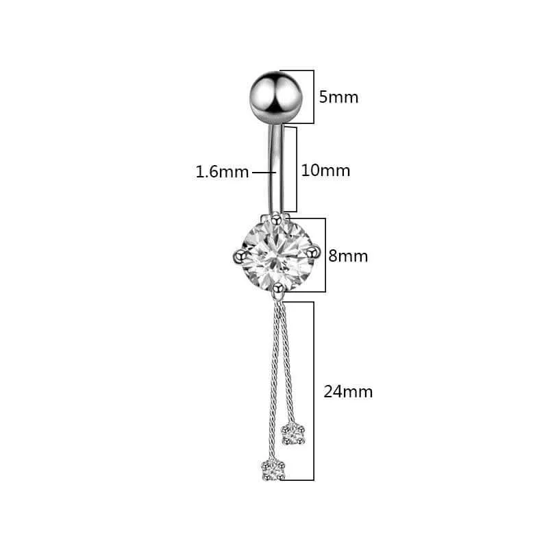 Women's 316L Surgical Steel Belly Piercing Jewelry