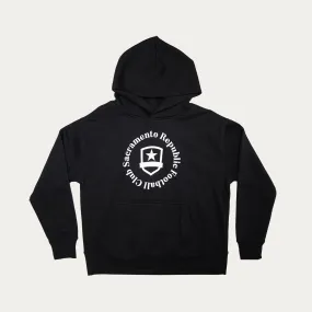 Women's Icon Round Hoodie in Black